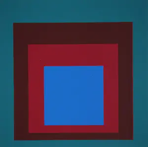 Josef Albers - Homage to the Square - Protected Blue - Zeefdruk in 4 kleuren - 1971 kaufen? Bieten Sie von 120!