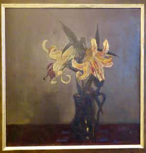 Maarten Jungmann - (Yungmann) 1877-1965 - Bloemstilleven lelie in vaas verkocht voor € 175!