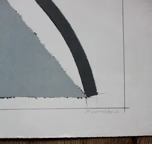 Bert Loerakker - 2 zeefdrukken: Geometrische composities - 1981 kopen? Bied vanaf 1!
