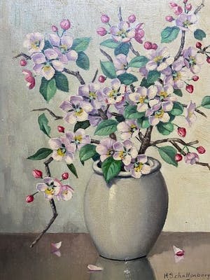 Huibert Schallenberg - Vaas met Magnolia's kopen? Bied vanaf 75!