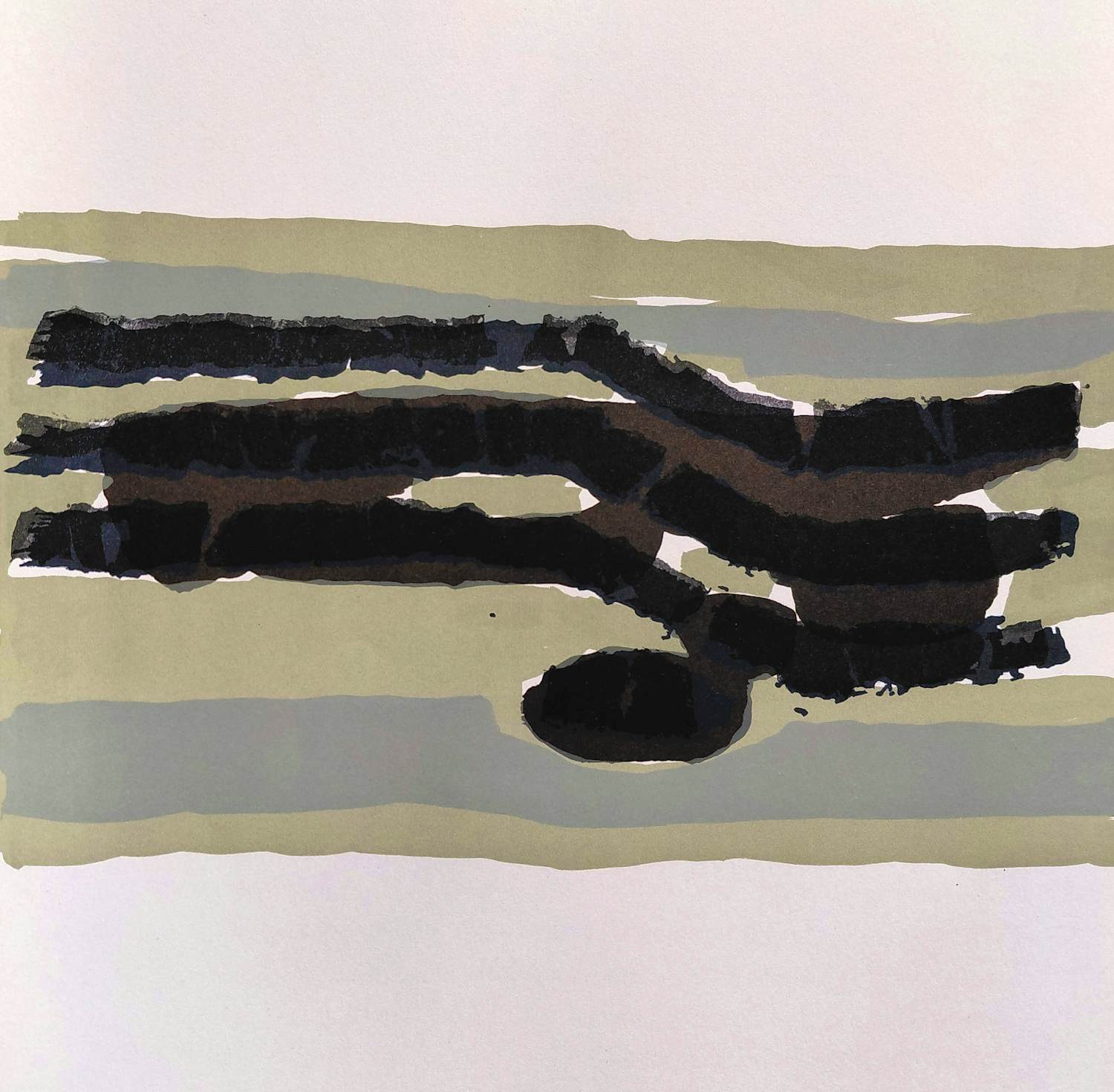 Raoul Ubac - Abstracte compositie, originele litho kopen? Bied vanaf 55!