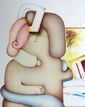 Jorg Reme - kleurenlitho - 'Succesvol zakenman' - 1979 (Prent 190) Serie 12A verkocht voor € 60!