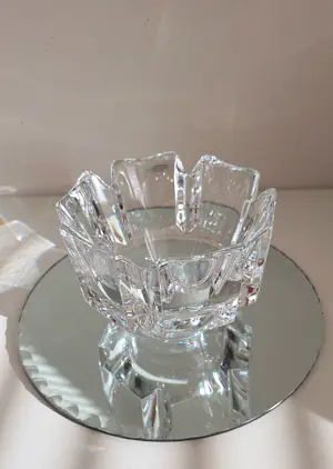 Orrefors - zware kristallen schaal 'Corona', Lars Hellsten kopen? Bied vanaf 45!