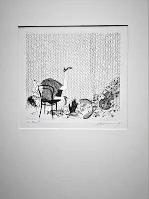 Peter Yvon de Vries - Groningse graficus - zeer kleine oplage (12/25) Ets "Inzicht" kopen? Bied vanaf 1!