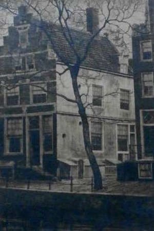 Dirk Harting - Ets: Herengracht, Amsterdam - 1928 - met opdracht kopen? Bied vanaf 40!