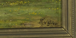 Klaas van Vliet - Olieverf op paneel, Paard met veulen - Ingelijst kopen? Bied vanaf 150!