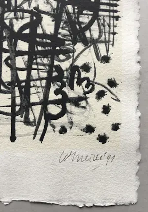 Corneille - abstracte zeefdruk - 1991 kopen? Bied vanaf 150!