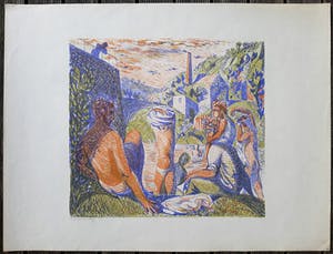 Nicolaas Wijnberg - Badende jongens, litho kopen? Bied vanaf 50!