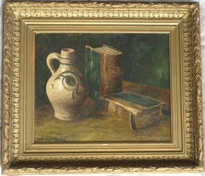 Henriette Breedveld - Olieverf op doek , “Vaas met Boeken” – ca 1915 kopen? Bied vanaf 10!