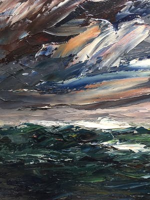 John Schuddeboom - "Woeste Zee in Noodweer". kopen? Bied vanaf 1!