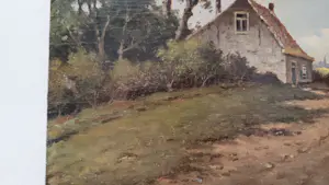 Albert Temming - Landschap met vrouw en kar, koeien en boerderij kopen? Bied vanaf 200!