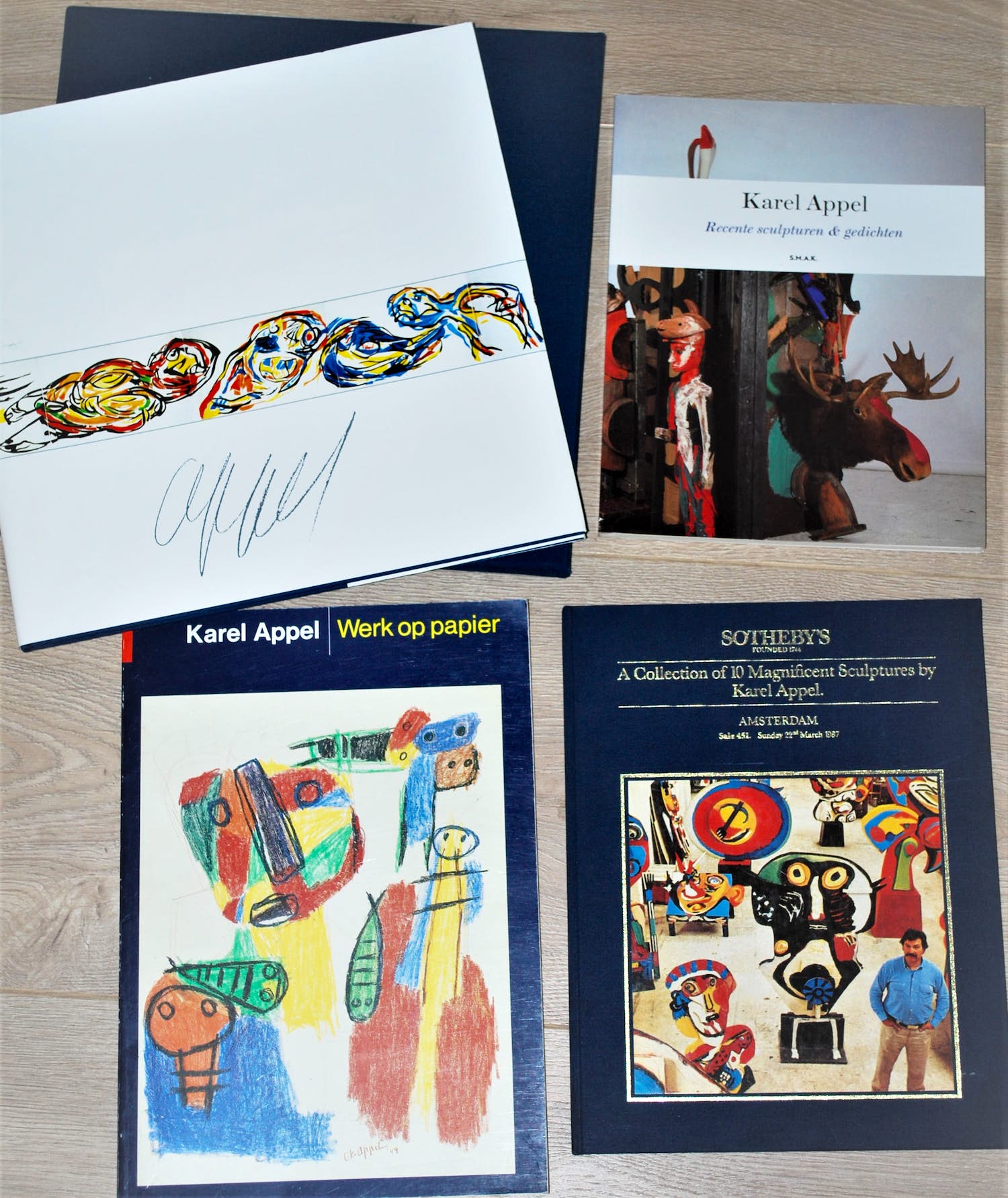 Karel Appel - genum. 342/350 boek glasraam en 3 extra boeken - gratis verzonden NL verkocht voor € 50!