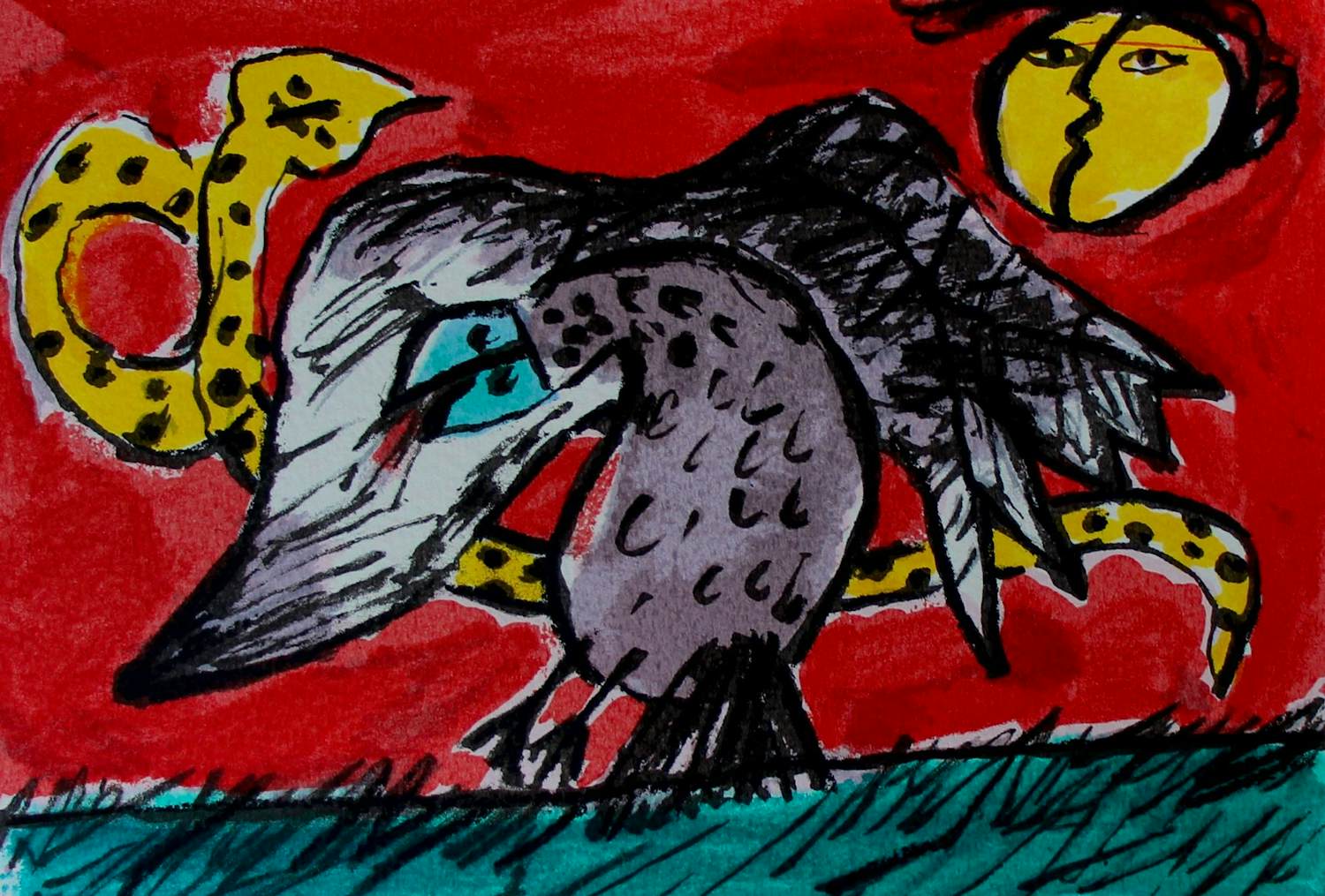 Corneille - Litho: Mémoire de Bali I - 1993 verkocht voor € 225!