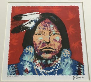 Espen Hagen - Indiaan 1 & Indiaan 2 | kleuren zeefdrukken - ingelijst kopen? Bied vanaf 59!