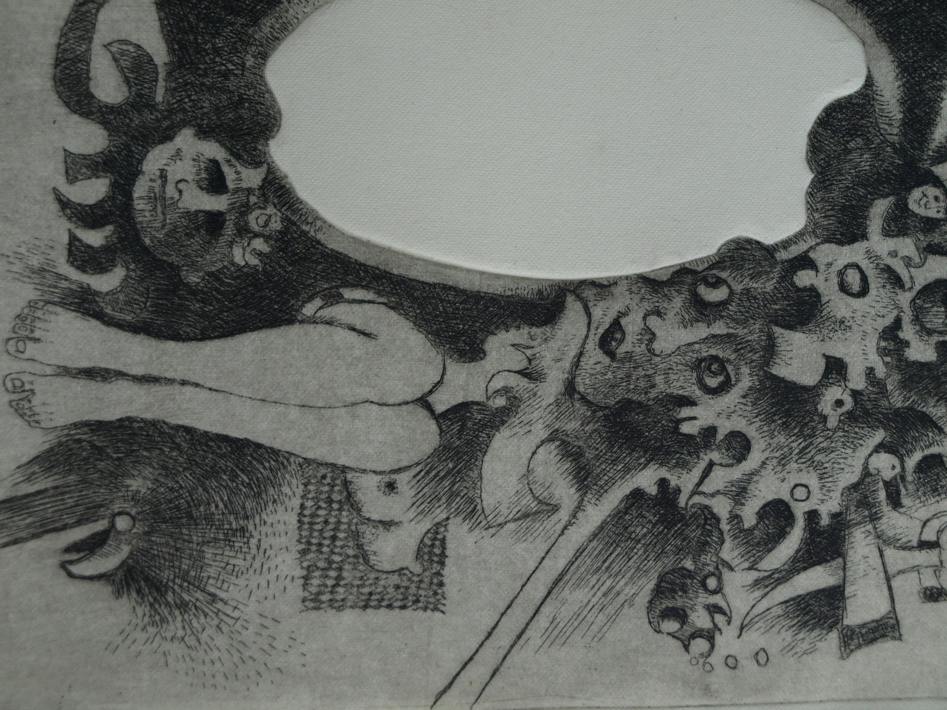 Niet of onleesbaar gesigneerd - Ets, Voor de Spiegel – gesigneerd - 1970 kopen? Bied vanaf 1!