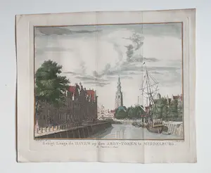 Isaac Tirion - Middelburg Stadsgezicht Gravure Tirion Lange Jan 1753 kopen? Bied vanaf 25!
