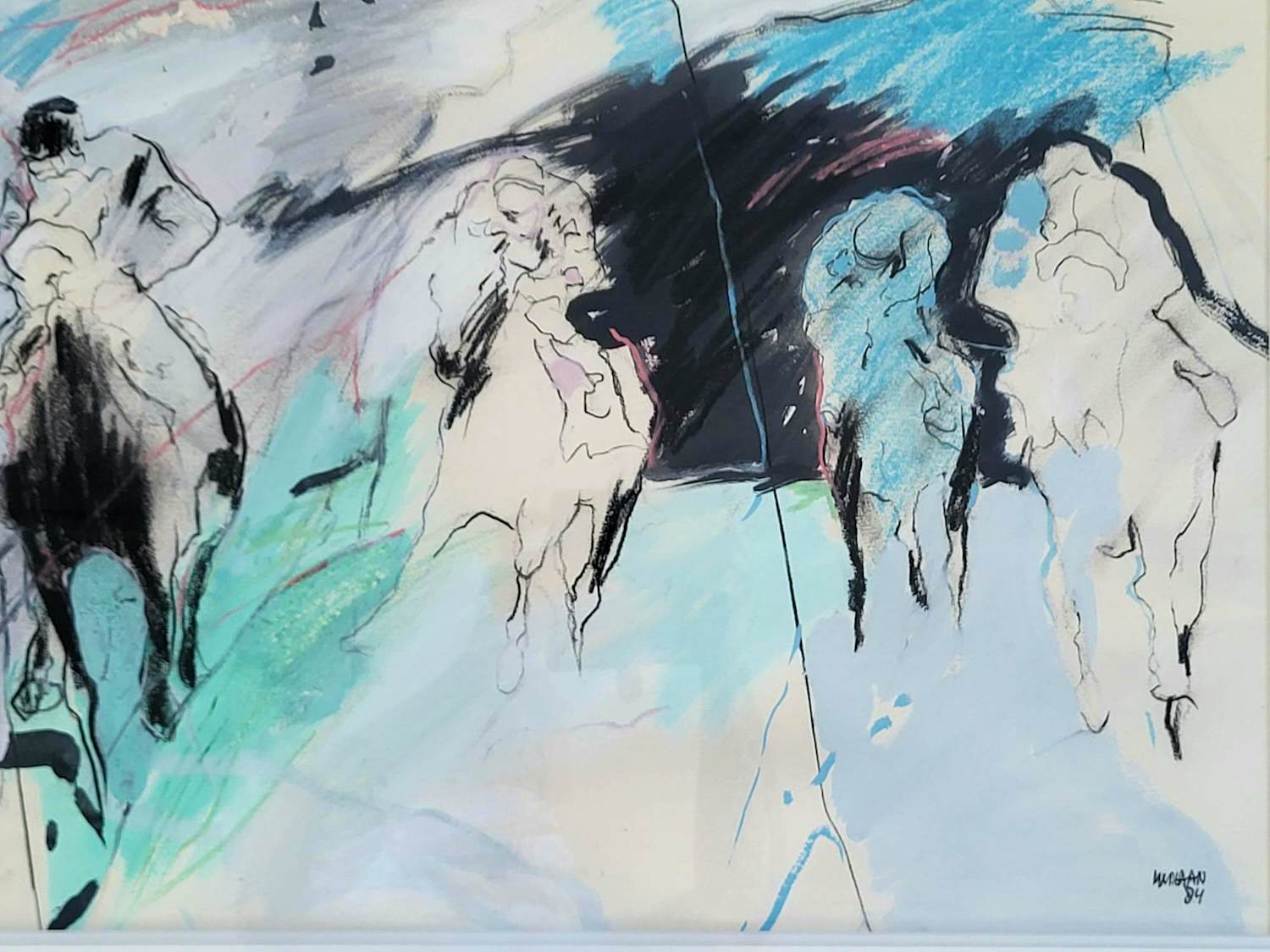 Wil van der Laan - Paardenrennen. verkocht voor € 125!