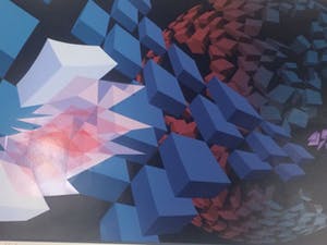 Hans Klaui - Mooi geometrische zeefdruk van Hans Klaui, kopen? Bied vanaf 40!