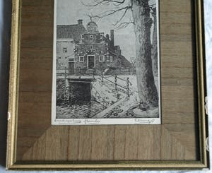 Johannes Elsinga - + Henriëtte Hubregtse-Lanzing : 3 Ingelijste prenten van Franeker, Friesland kopen? Bied vanaf 50!