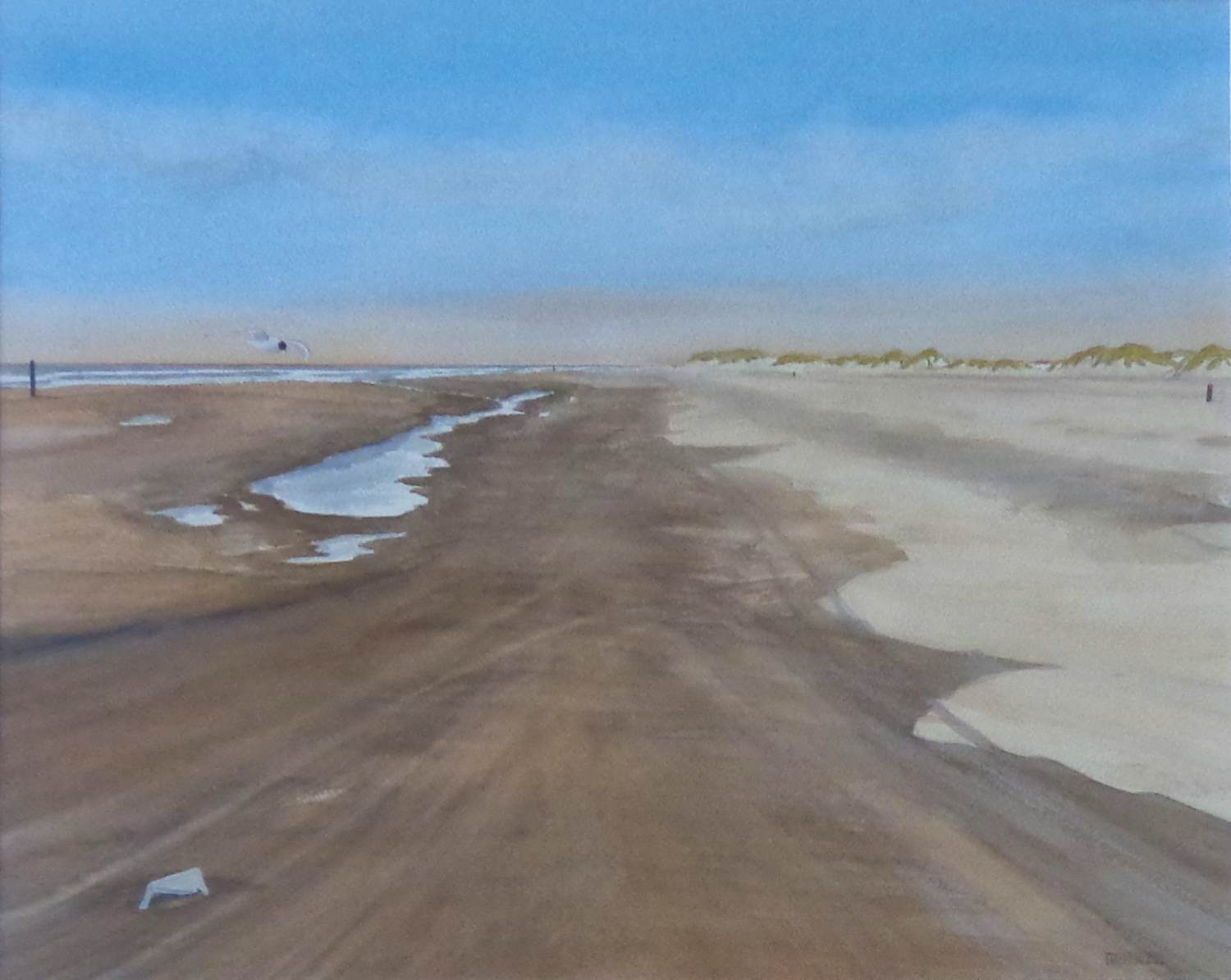 Franklin Meijer - STRANDZICHT / ORIGINEEL WERK / 63x73cm / KADER / SIG / 2022 kopen? Bied vanaf 95!