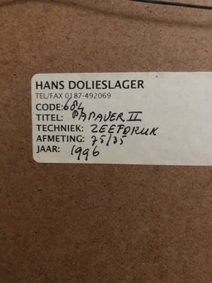 Hans Dolieslager - drieluik Papavers kopen? Bied vanaf 100!