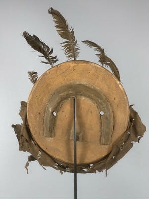 Teke - 200353 - Tribal used African Teke mask with feathers - Congo. kopen? Bied vanaf 1!