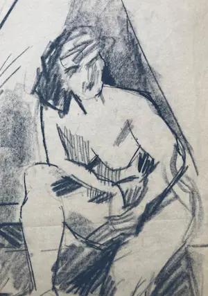 Gerard Brussee - studietekening kopen? Bied vanaf 40!