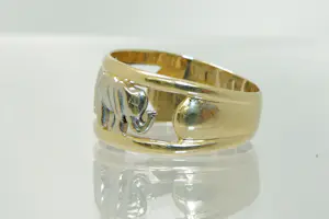 62 - 14 karaats bicolor gouden olifanten ring kopen? Bied vanaf 290!