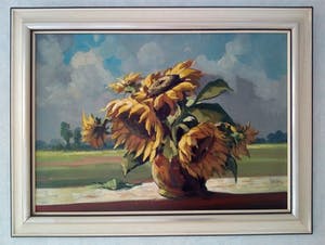 Niet of onleesbaar gesigneerd - Zonnebloemen kopen? Bied vanaf 1!