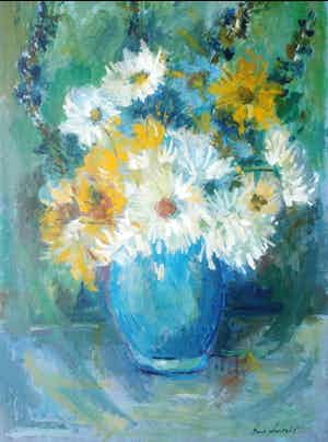 Bert Heckers - Bloemen in vaas. verkocht voor € 49!