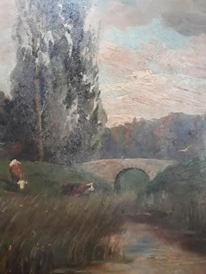 Charles Paul Gruppe - Koeien in landschap. kopen? Bied vanaf 99!