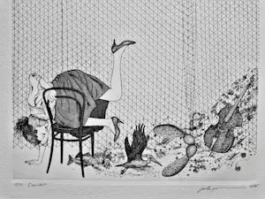 Peter Yvon de Vries - Groningse graficus - zeer kleine oplage (12/25) Ets "Inzicht" kopen? Bied vanaf 1!