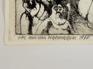 Alex van Warmerdam - Ets-nieuwjaarskaart kopen? Bied vanaf 350!
