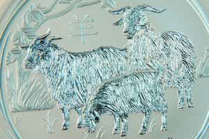 2426 -Puur zilveren 10$ Australia Elizabeth II Munt - Year of the Goat - verkocht voor € 120!