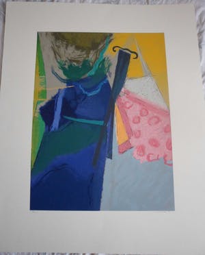 Henk van Vessem - Zeefdruk. Titel, "Uitzwaaien". kopen? Bied vanaf 10!