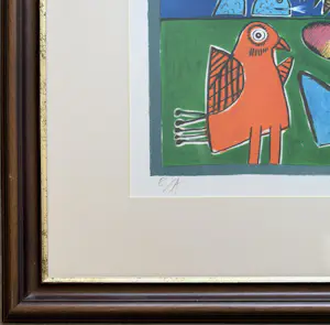 Corneille - Litho: 'Fantasie voorstelling met vissen, vogels en vrouw' (2009). kopen? Bied vanaf 335!