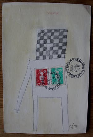 Klaas Gubbels - Tekening op kaart - 1992 kopen? Bied vanaf 199!