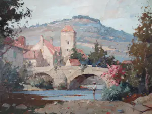 Evert-Jan Ligtelijn - Noord-Spanje Visser onder Romeinse Brug (Cangas de Onis) kopen? Bied vanaf 400!