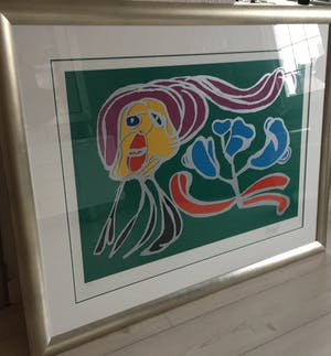 Karel Appel - In mooie lijst met paspartout kopen? Bied vanaf 400!