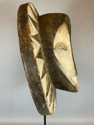 Lega - 210820 - Tribal used African TWIN mask from the Lega Bwami - Congo. kopen? Bied vanaf 65!