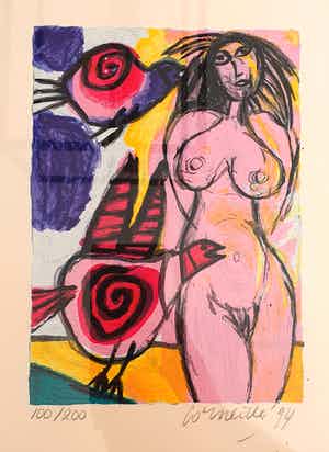 Corneille - Zonder titel - gesigneerd - 200 ex - ingelijst verkocht voor € 125!