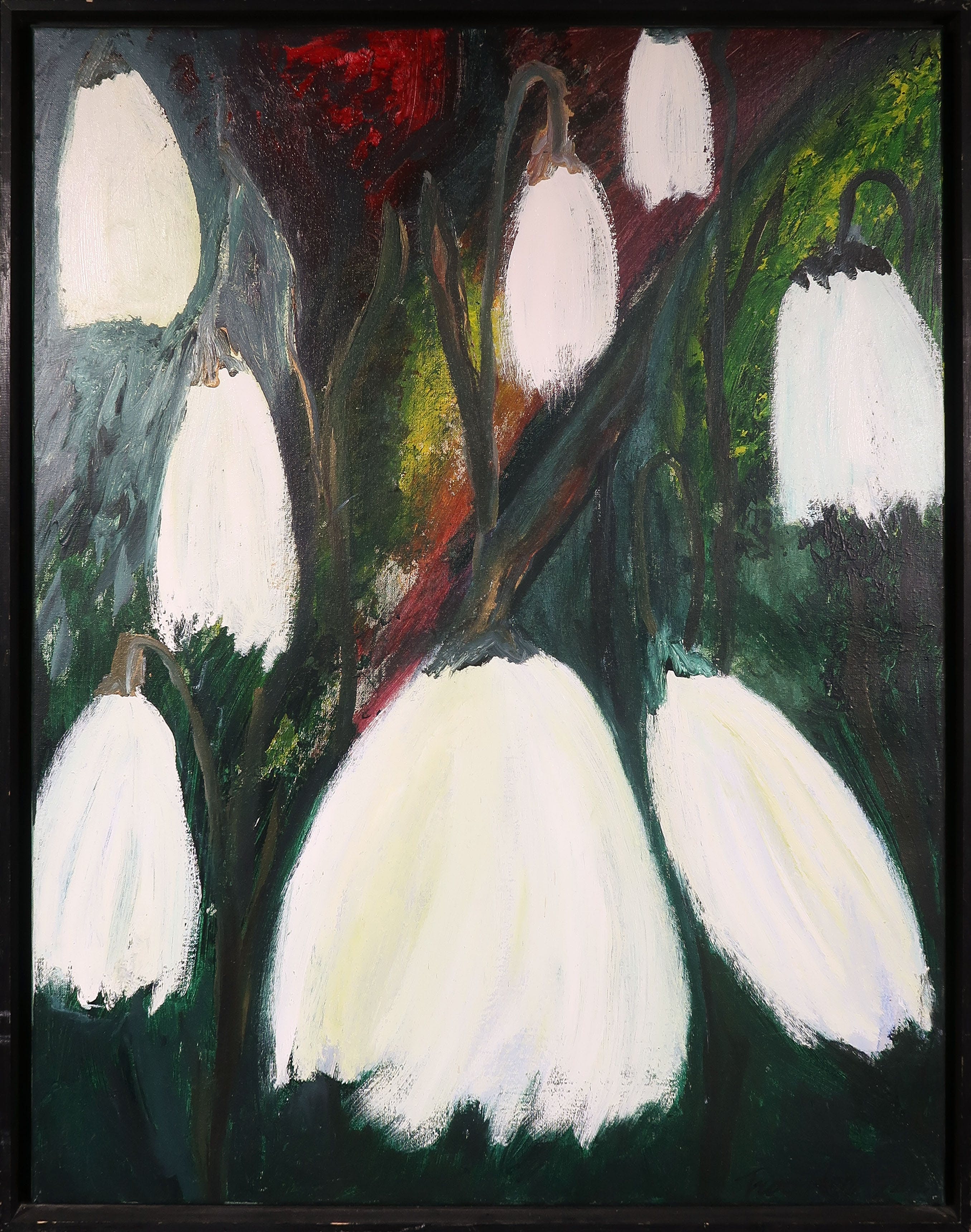 Pim Trooster - Olieverf op doek, Sneeuwklokje - Ingelijst kopen? Bied vanaf 50!