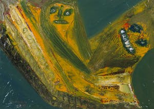 Niet of onleesbaar gesigneerd - Acryl op paneel, Compositie anarchie - Ingelijst kopen? Bied vanaf 1!