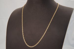 2293a - Chic 14 karaats geel-gouden zg. "Scroll" ketting -karabijnslot -gekeurd kopen? Bied vanaf 190!