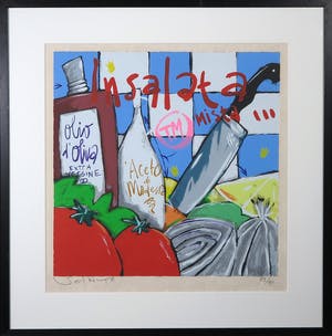 Selwyn Senatori - Zeefdruk, Insalata mista - Ingelijst kopen? Bied vanaf 120!