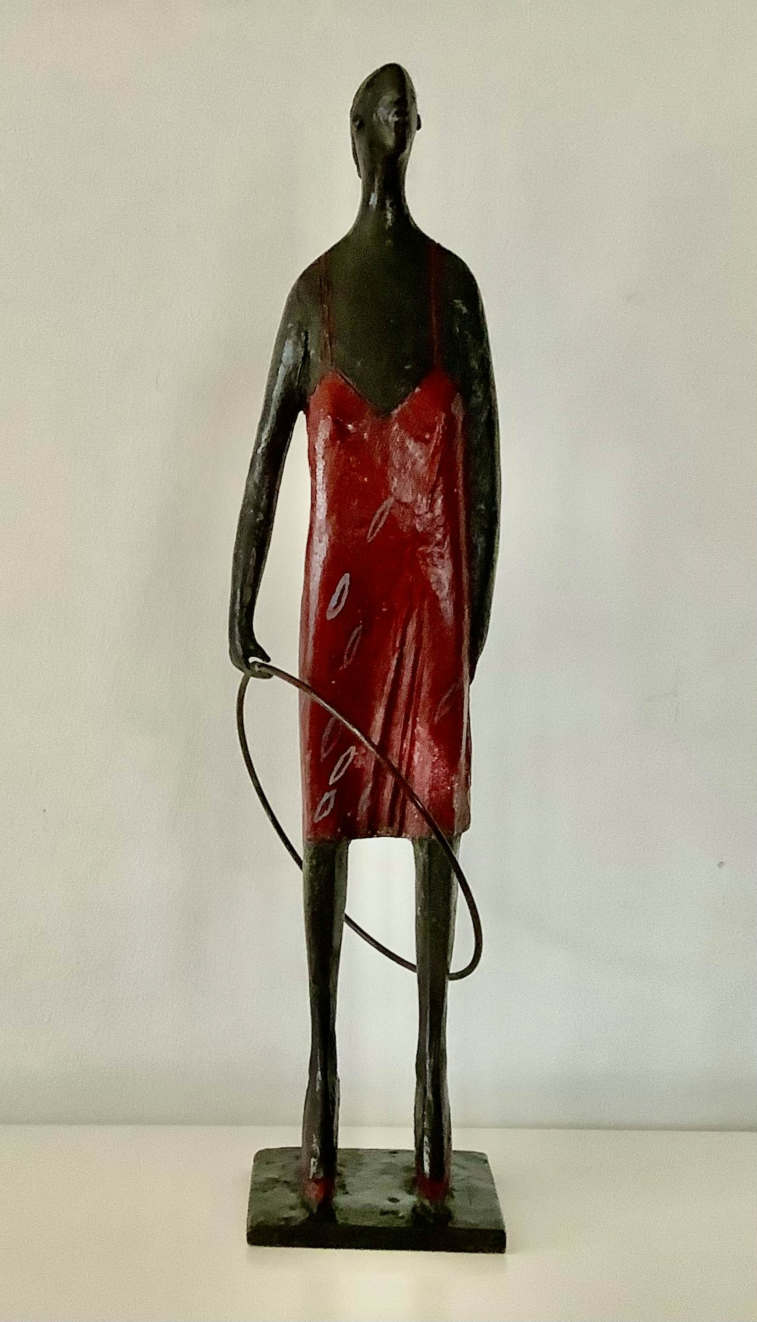 Jan de Graaf - Vrouw met hoepel in rode jurk kopen? Bied vanaf 875!