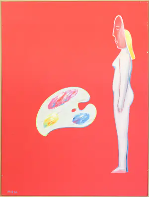 Ton Klop - Acryl op doek, Atelier II- Ingelijst (Zeer groot!) kopen? Bied vanaf 80!