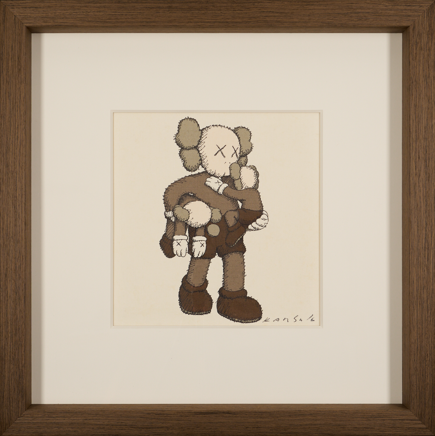 AcheterKAWS - Companion - Gesigneerd - Limited Edition op Linnen - Fraai in lijst? Enchérissez de 1280!