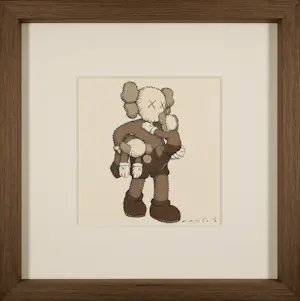 AcheterKAWS - Companion - Gesigneerd - Limited Edition op Linnen - Fraai in lijst? Enchérissez de 1890!