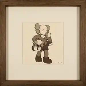KAWS - Companion - Gesigneerd - Limited Edition op Linnen - Fraai in lijst kaufen? Bieten Sie von 1890!